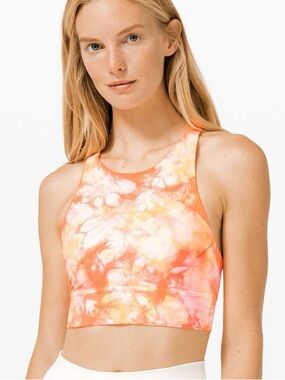 Lululemon Energy Bra High Neck Long Line Shibori 10